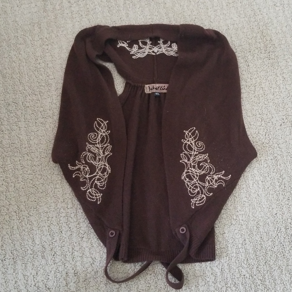 Brown sweater vest